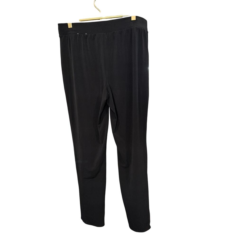 ✨ CHICO’S Black Tulip Front Hem Pull-On Pants 0 US 4 6 Small Stretch Travel 🖤 - Picture 2 of 6